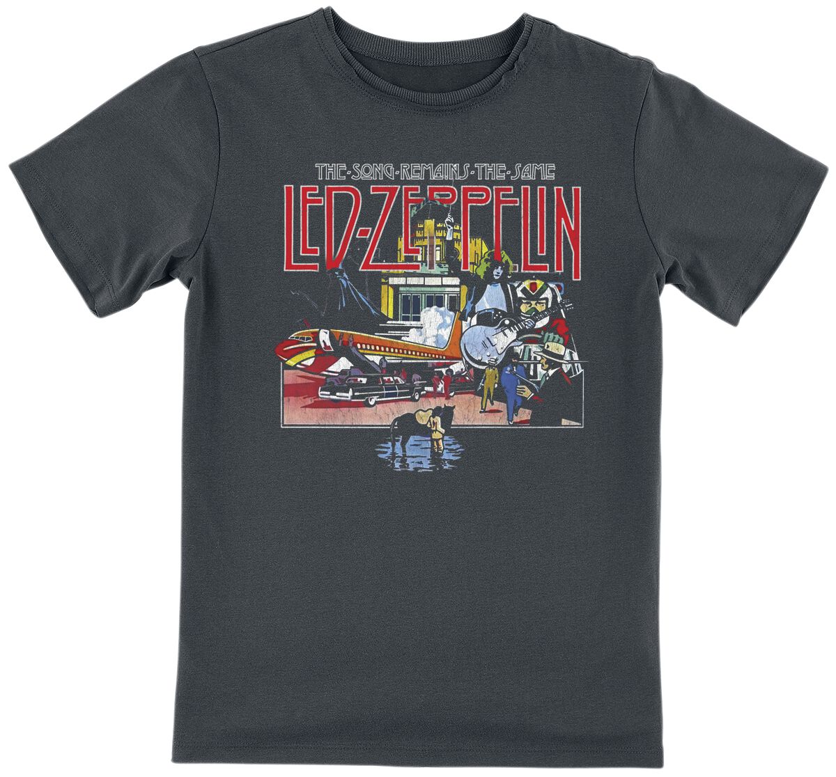 Levně Led Zeppelin Amplified Collection - Kids - The Song Remains The Same Tour detské tricko charcoal