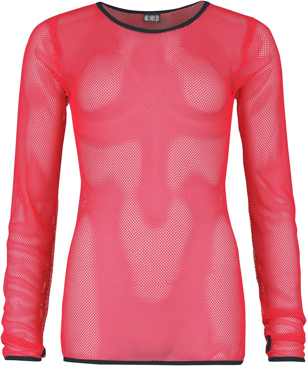 Future Top Langarmshirt pink von Poizen Industries