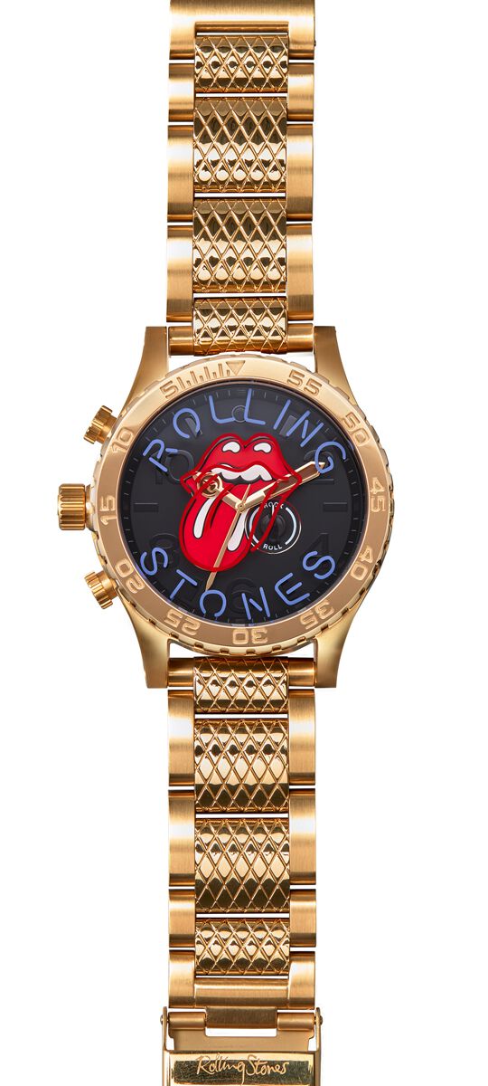The Rolling Stones Armbanduhren - Nixon - 51-30 - für Männer - goldfarben  - Lizenziertes Merchandise!