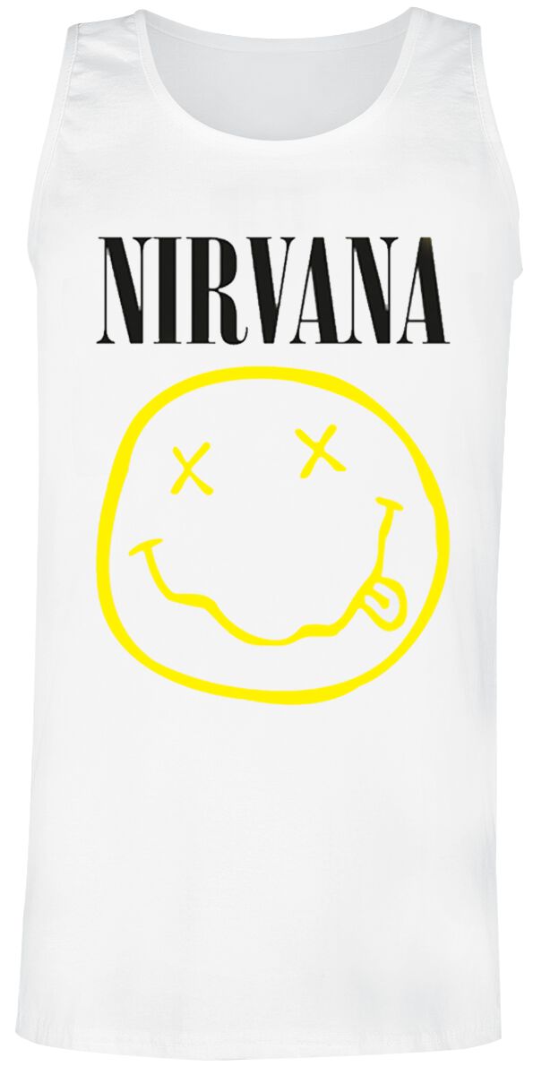 Débardeur de Nirvana - Yellow Logo - S à 3XL - pour Homme - blanc