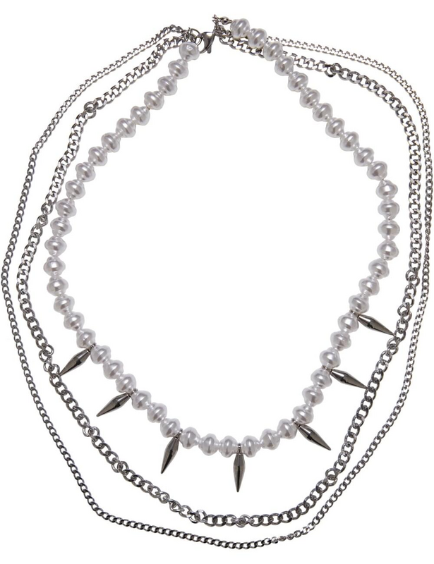 Urban Classics  Necklace - Meridian Pearl Layering Necklace - for Women - silver-coloured