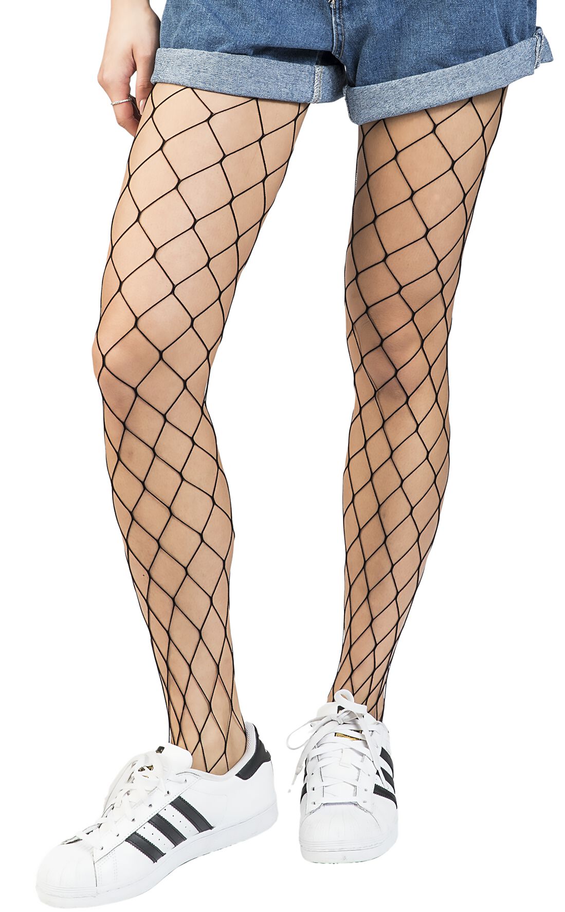 Pamela Mann Extra Large Net Tigths with waistband Tights black