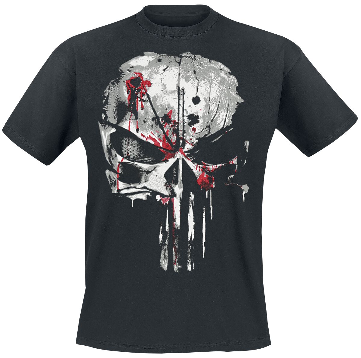 The Punisher Bloody Skull T-Shirt schwarz in XL