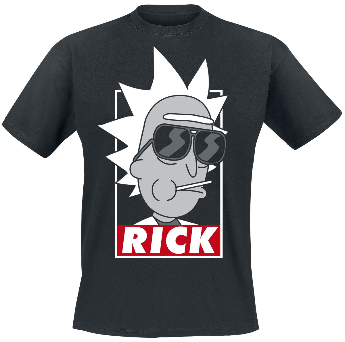 Rick And Morty Rick T-Shirt schwarz in 4XL