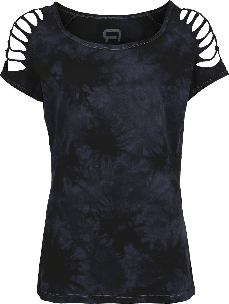 T-Shirt für Damen blau "T-Shirt mit Cuts an den Ärmeln" von - Frauen - female