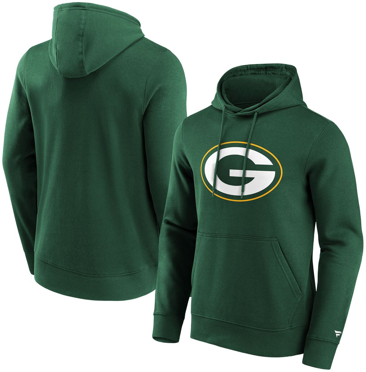 Levně Fanatics Green Bay Packers Logo Mikina s kapucí tmave zelená