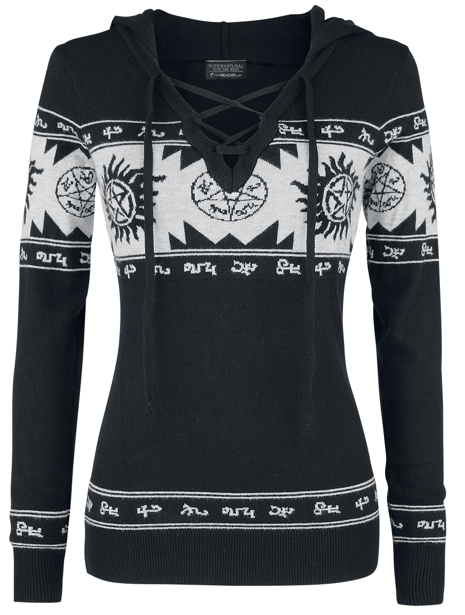 Supernatural - Symbol - Girls Sweater - black-grey image