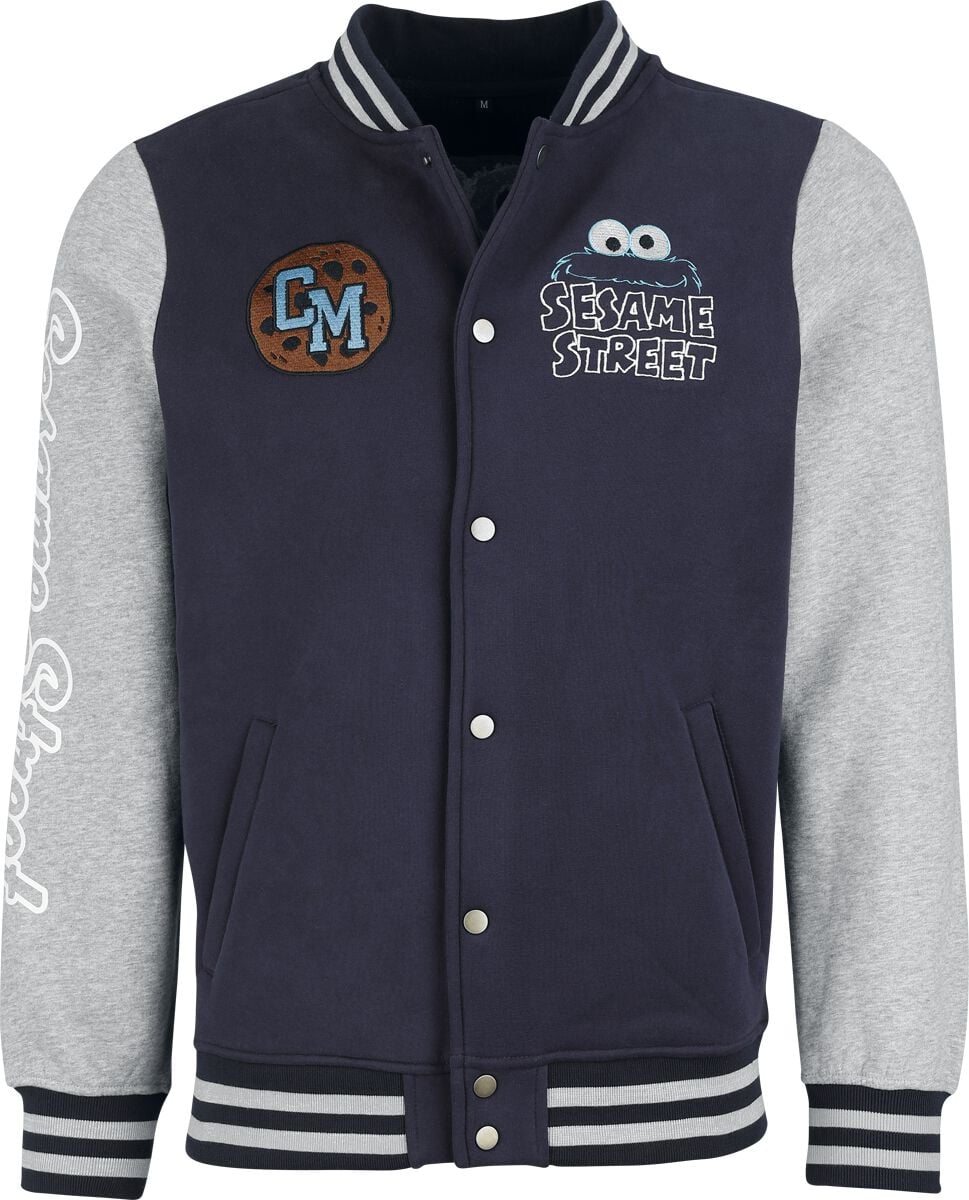 Sesamstraße Cookie Monster Collegejacke multicolor in L