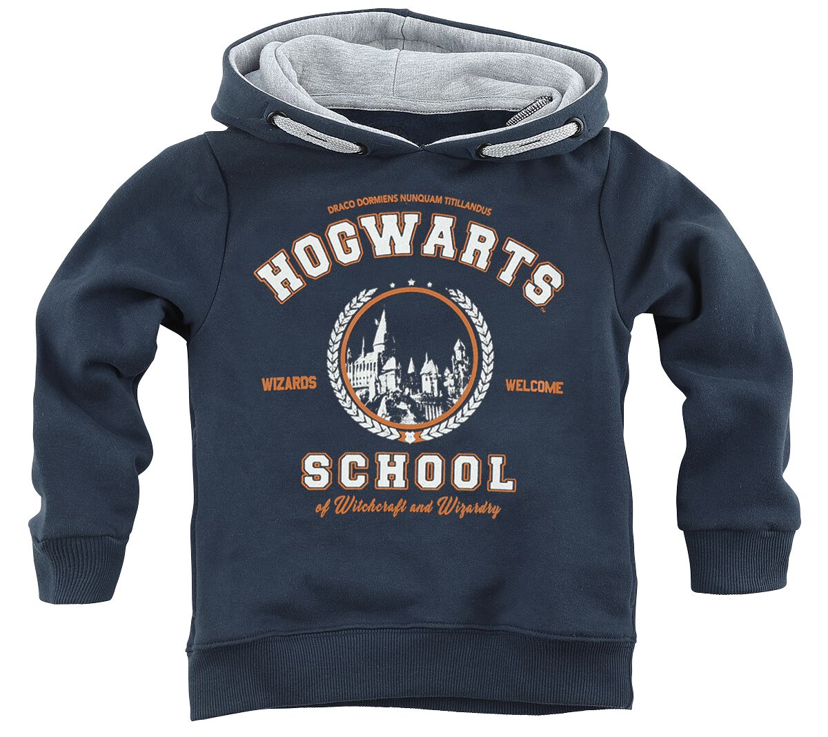 Harry Potter Kapuzenpullover - Kids - Hogwarts School - 116 - Größe 116 - navy  - EMP exklusives Merchandise!
