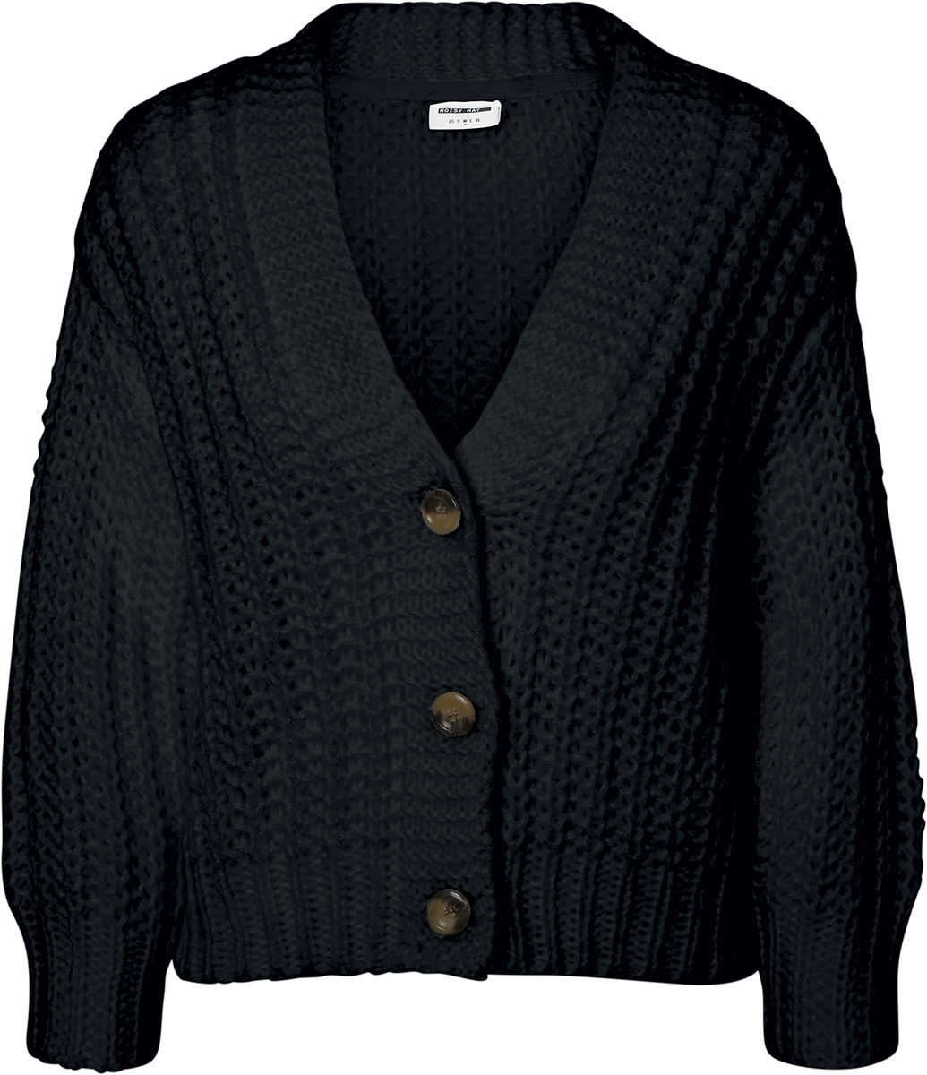 Noisy May - Steve Knit Cardigan - Girls Knitted Top - black image
