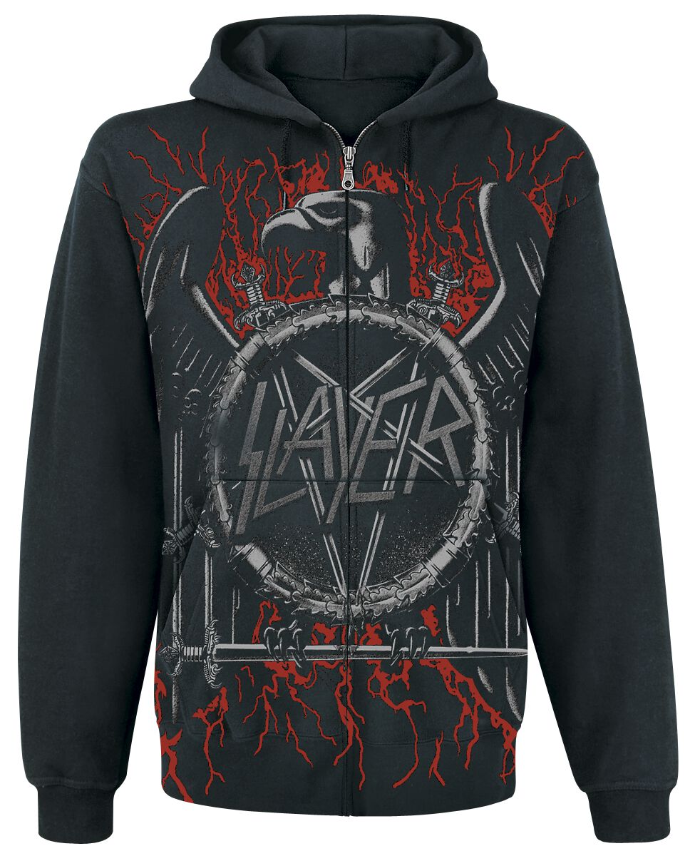 Slayer Kapuzenjacke - Black Eagle - S bis 3XL - für Männer - Größe 3XL - schwarz  - EMP exklusives Merchandise!