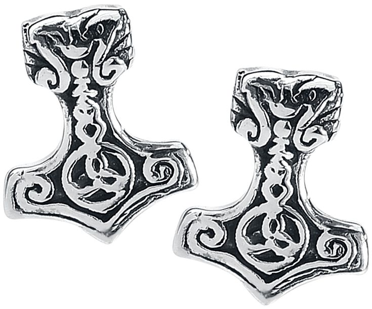 Image of Set di orecchini di etNox hard and heavy - Thor's Hammer - Donna - colore argento