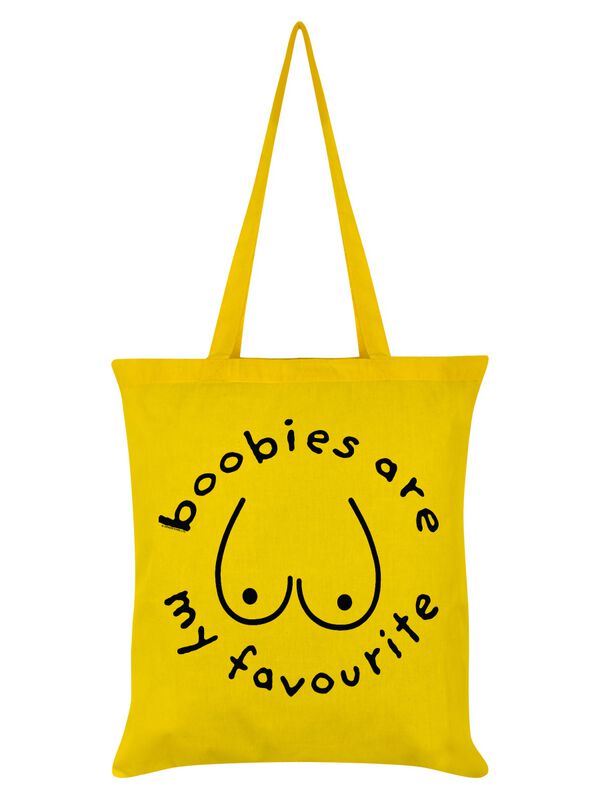 5059341957585 - Boobies Are my Favourite Stofftasche gelb
