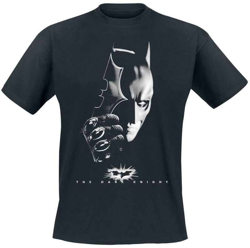 Batman The Dark Knight Grey Poster T-Shirt schwarz in 3XL