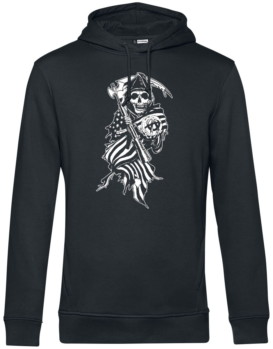 Sons Of Anarchy America Reaper Chest Kapuzenpullover schwarz Sons Of Anarchy America Reaper Chest Kapuzenpullover schwarz