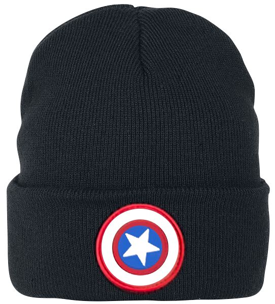 Captain America - Marvel Mütze - Logo - schwarz  - EMP exklusives Merchandise!