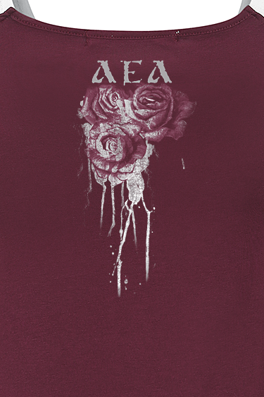 Alchemy England Dames De La Rose Kurzes Kleid bordeaux