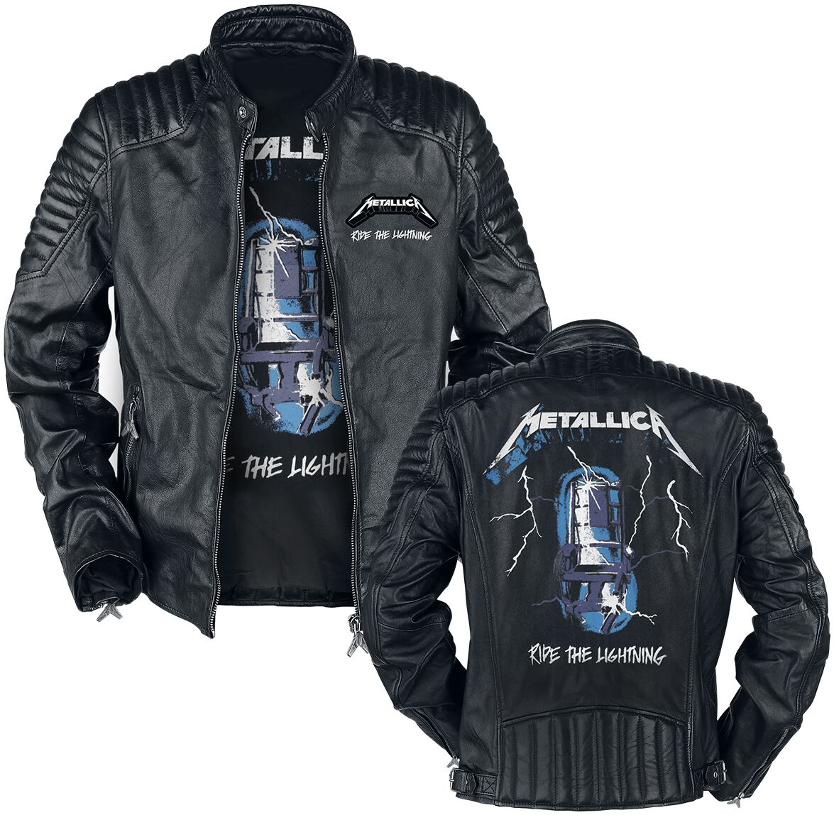Image of Metallica Ride The Lightning Leder-Jacke schwarz