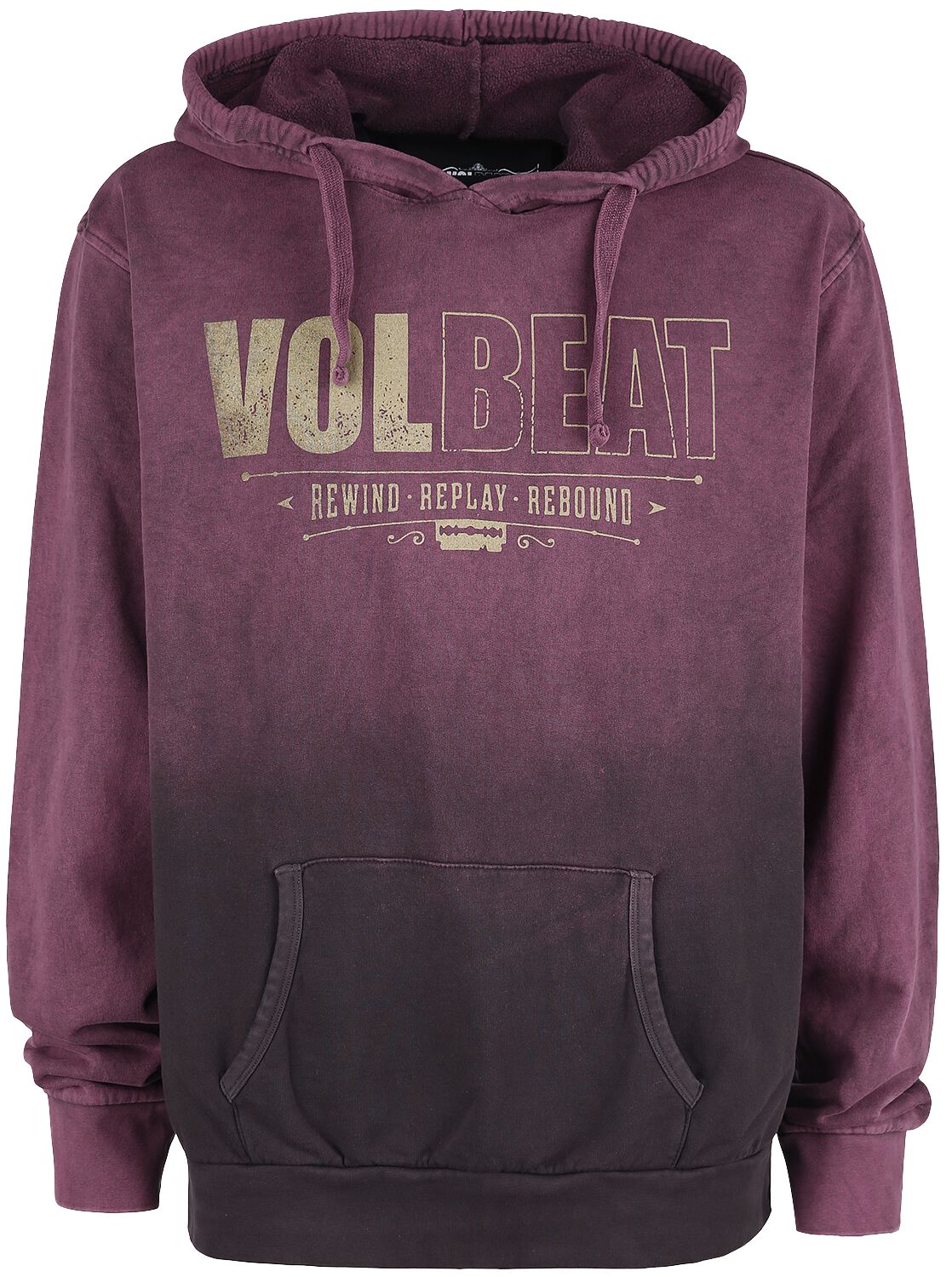Volbeat Rewind, replay, rebound Hooded sweater wine red