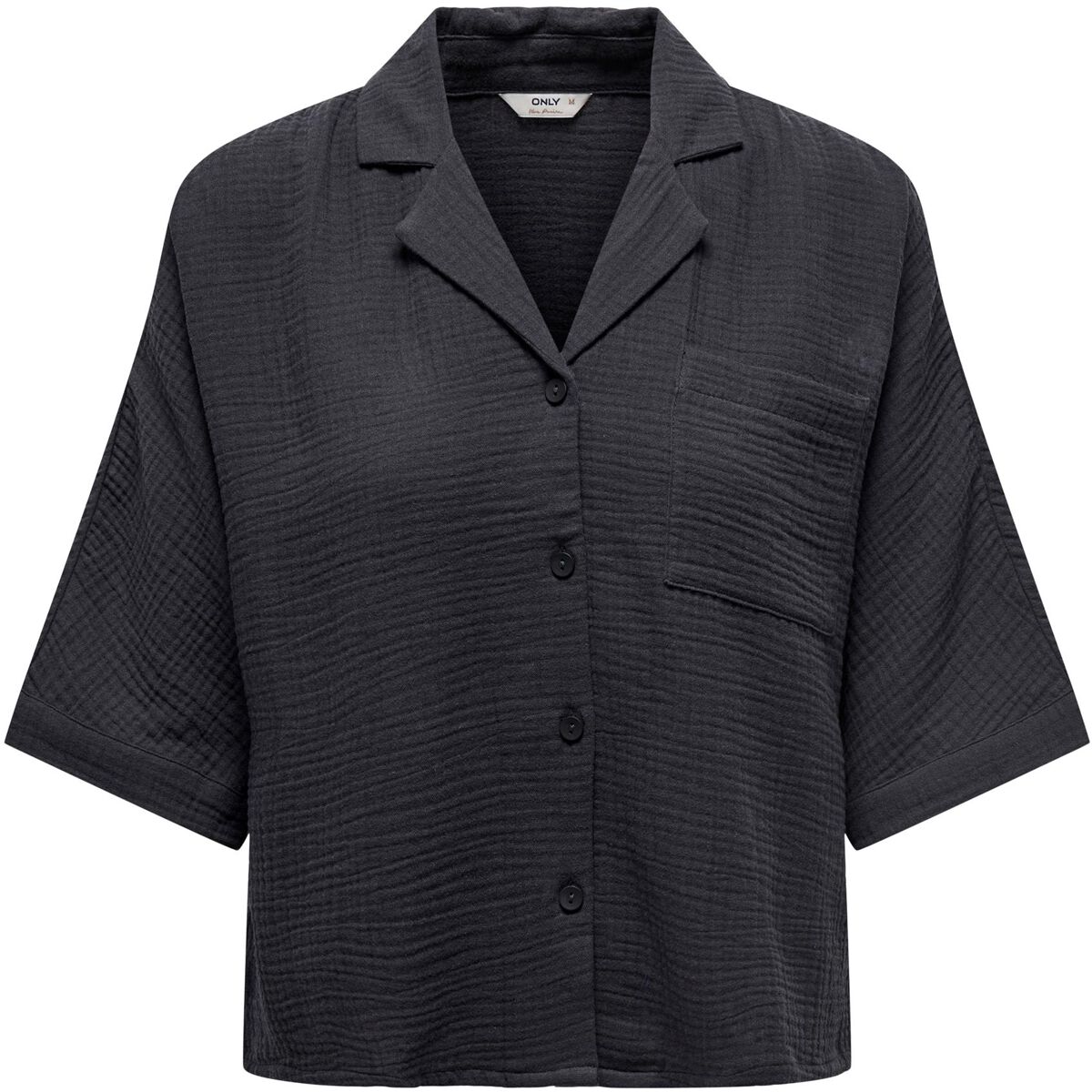 Image of Camicia Maniche Corte di Only - Onlthyra SS shirt NOOS - XS a XL - Donna - grigio scuro