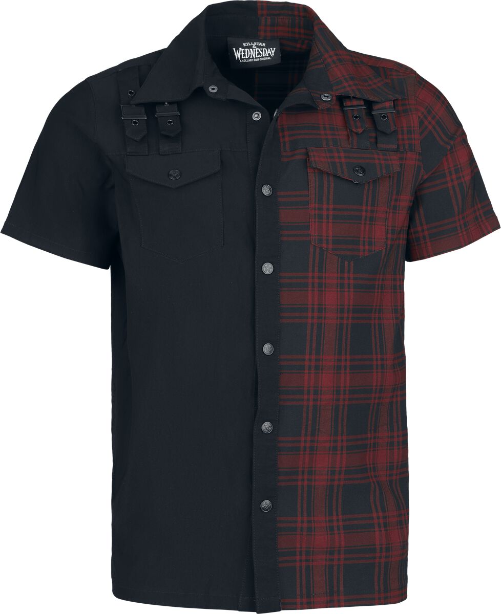 Killstar Kurzarmhemd - Exklusive Tartan Collection – Daze Button Up Shirt - XS bis XXL - für Männer - Größe L - multicolor