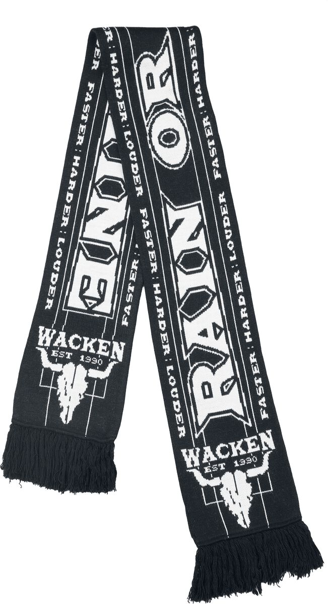 Scarf  av Wacken Open Air - Soccer Scarf - Herr - svart/vit
