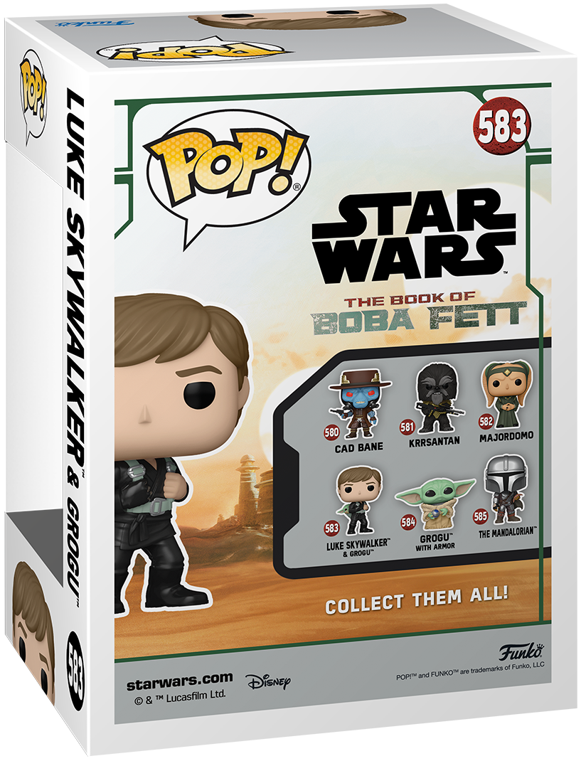 Star Wars The Book Of Boba Fett - Luke Skywalker & Grogu Vinyl Figur 583 Funko Pop! multicolor