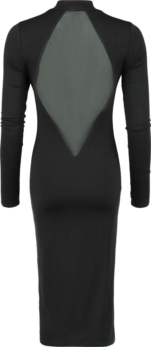KIHILIST by KILLSTAR - Gothic Kleid knielang - Flash Of Presence Midi Dress - S bis XXL - für Damen - Größe S - schwarz