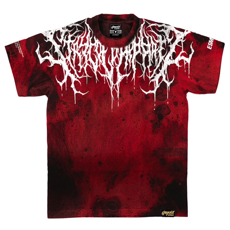 Stay Cold Apparel T-Shirt - Reign Of Blood (red tie dye) - Heavy Oversized T-Shirt (250GSM) - S bis XXL - für Männer - Größe XXL - rot/schwarz