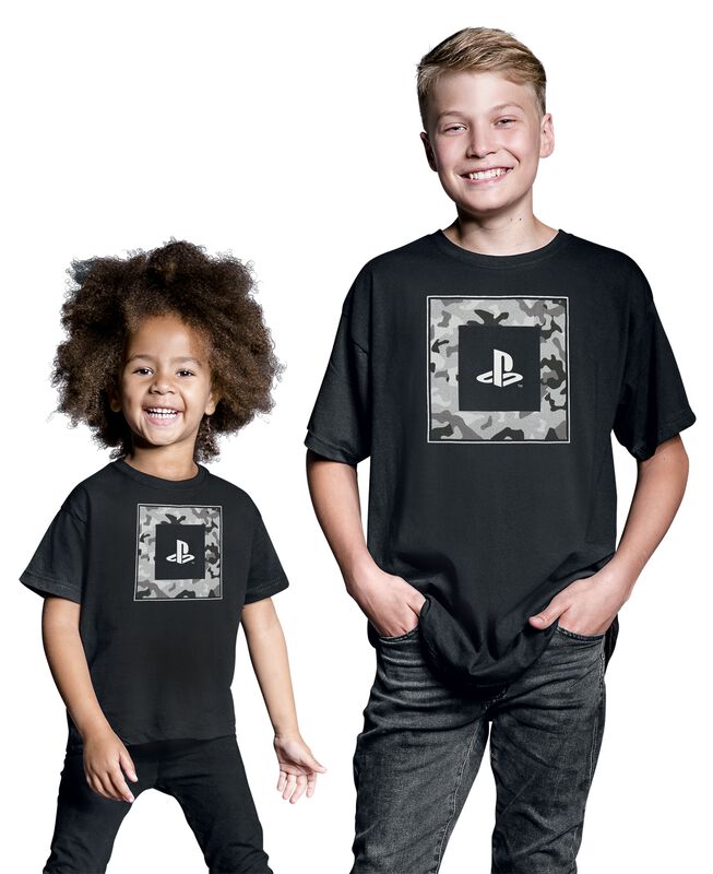 Filme & Serien Kinderkleidung Kids - Camo Box | Playstation T-Shirt