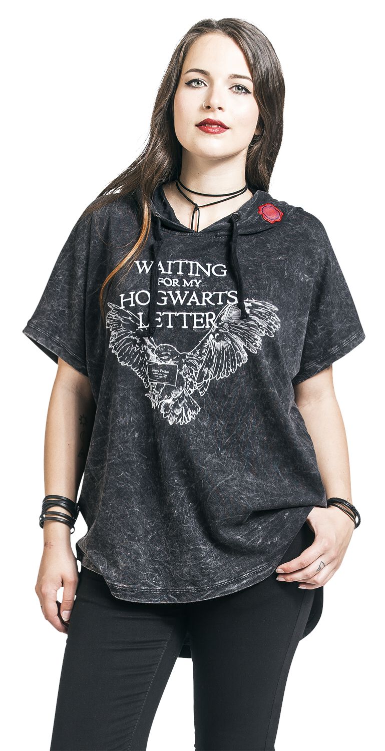 Image of T-Shirt di Harry Potter - Hogwarts Letter - Waiting - S a 3XL - Donna - grigio scuro
