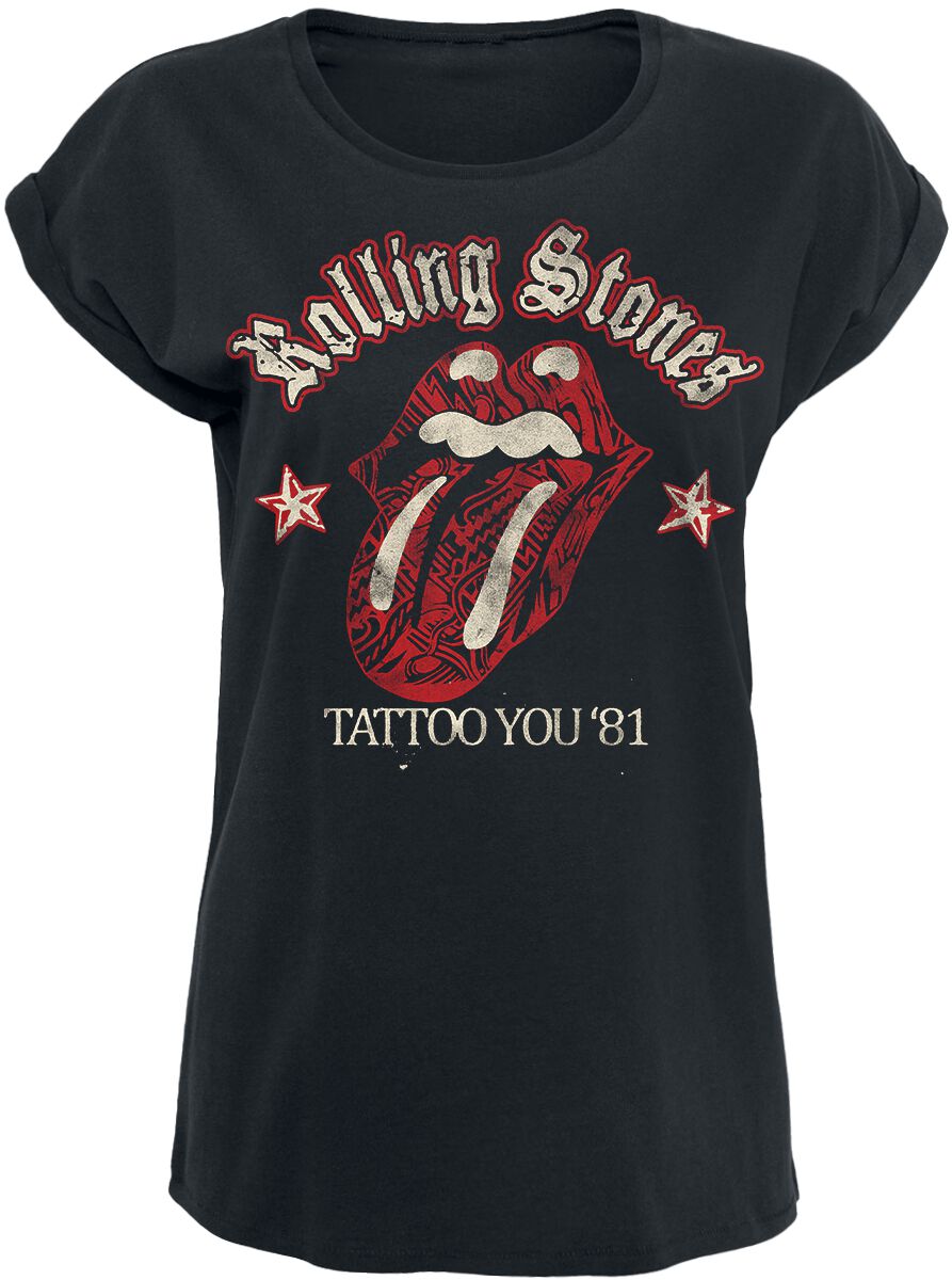 T-Shirt Manches courtes de The Rolling Stones - Tattoo You 81 - XS à L - pour Femme - noir