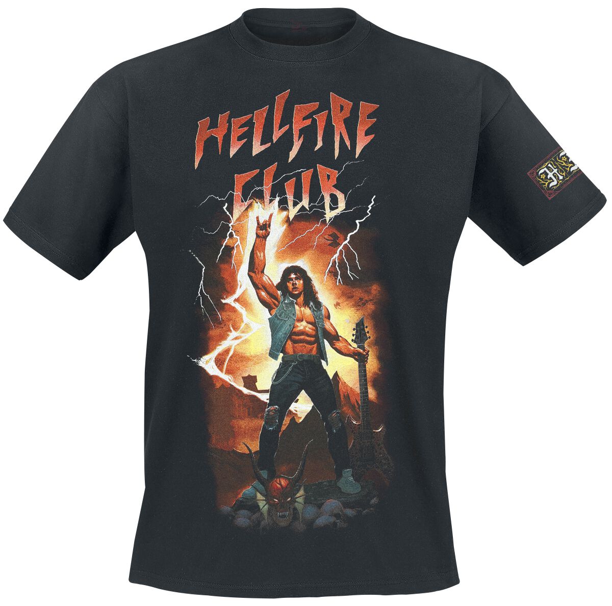 Stranger Things Hellfire Club T-Shirt schwarz in L