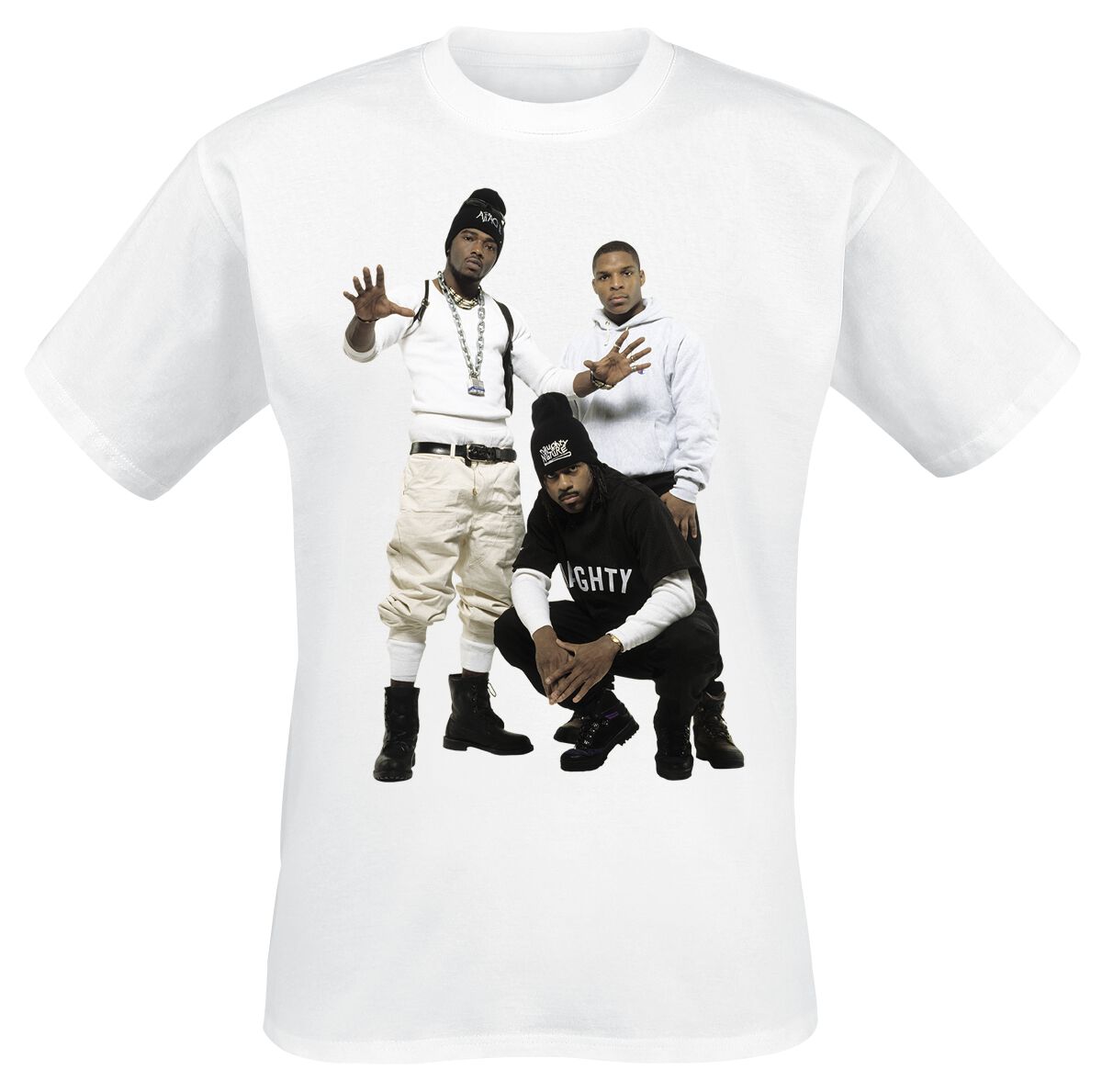 Naughty by Nature Group Photo T-Shirt weiß in XXL