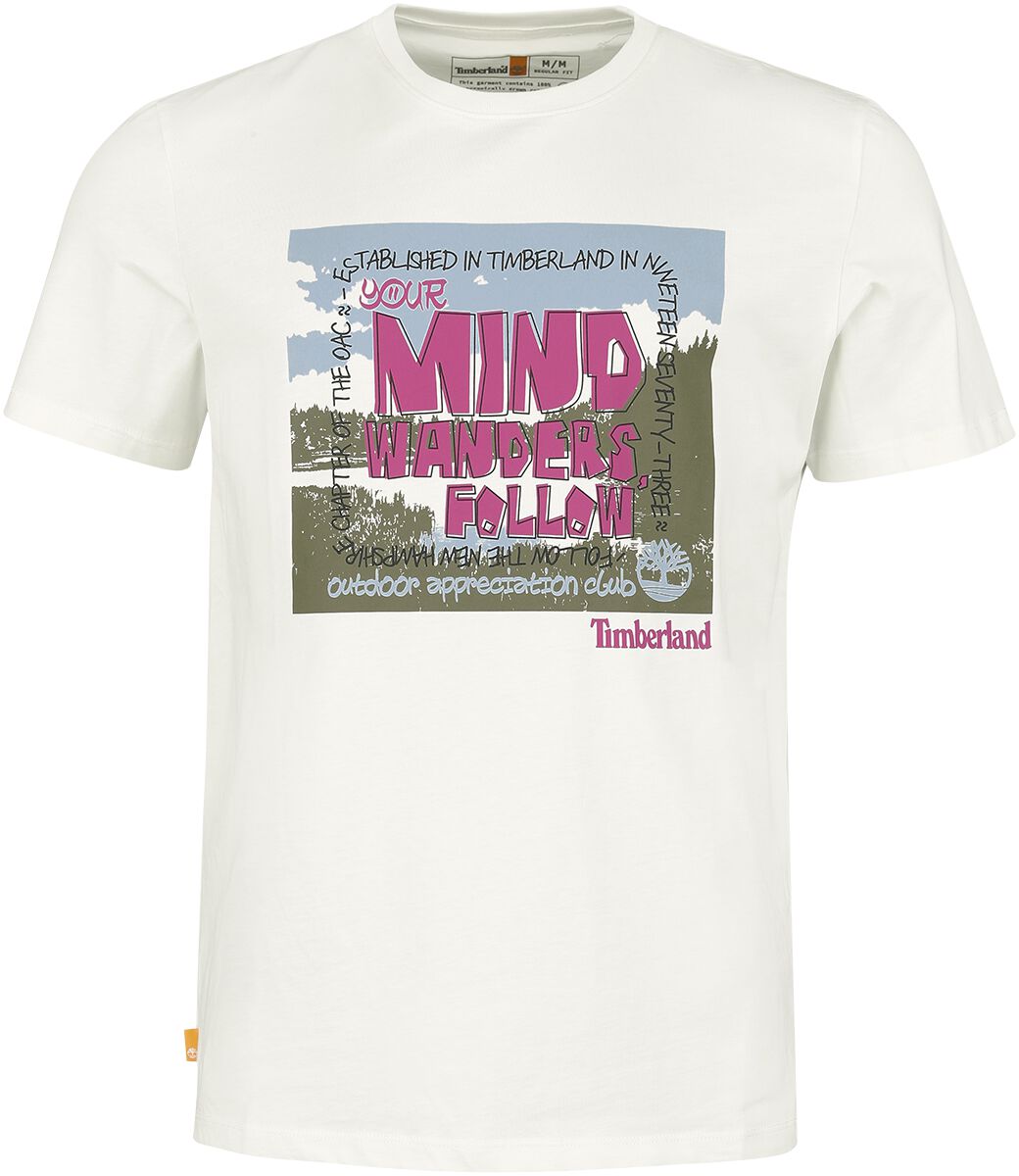Timberland T-Shirt - Outdoor Inspired Graphic Tee - S bis XXL - für Männer - Größe M - weiß