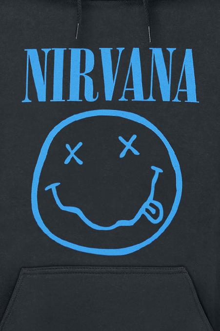Nirvana Nevermind Smile Kapuzenpullover schwarz