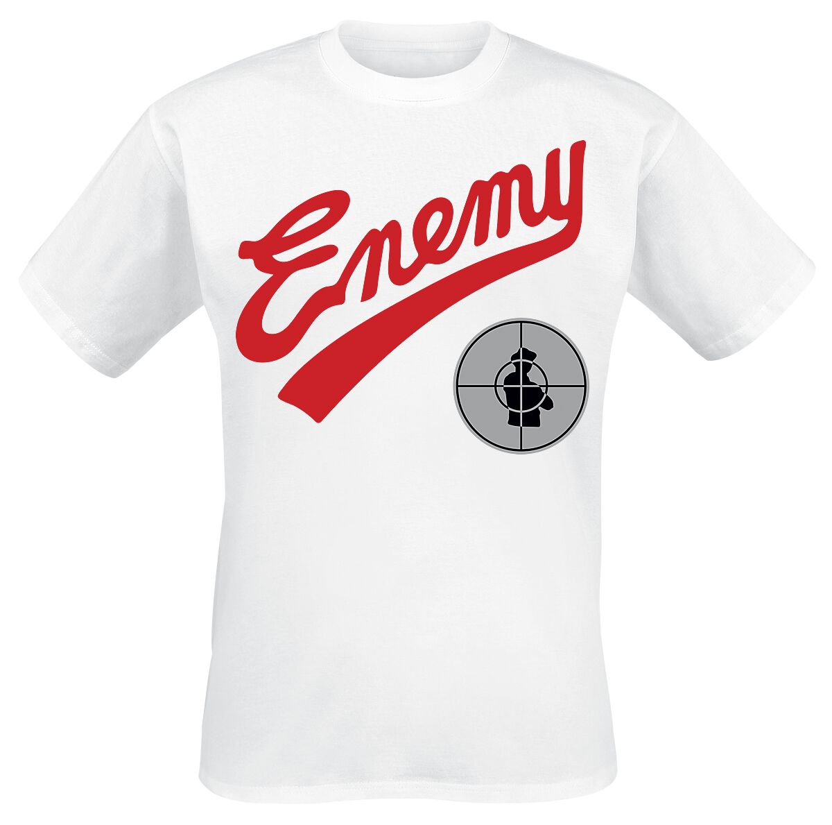 T-Shirt Manches courtes de Public Enemy - Enemy Target - S à XXL - pour Homme - blanc