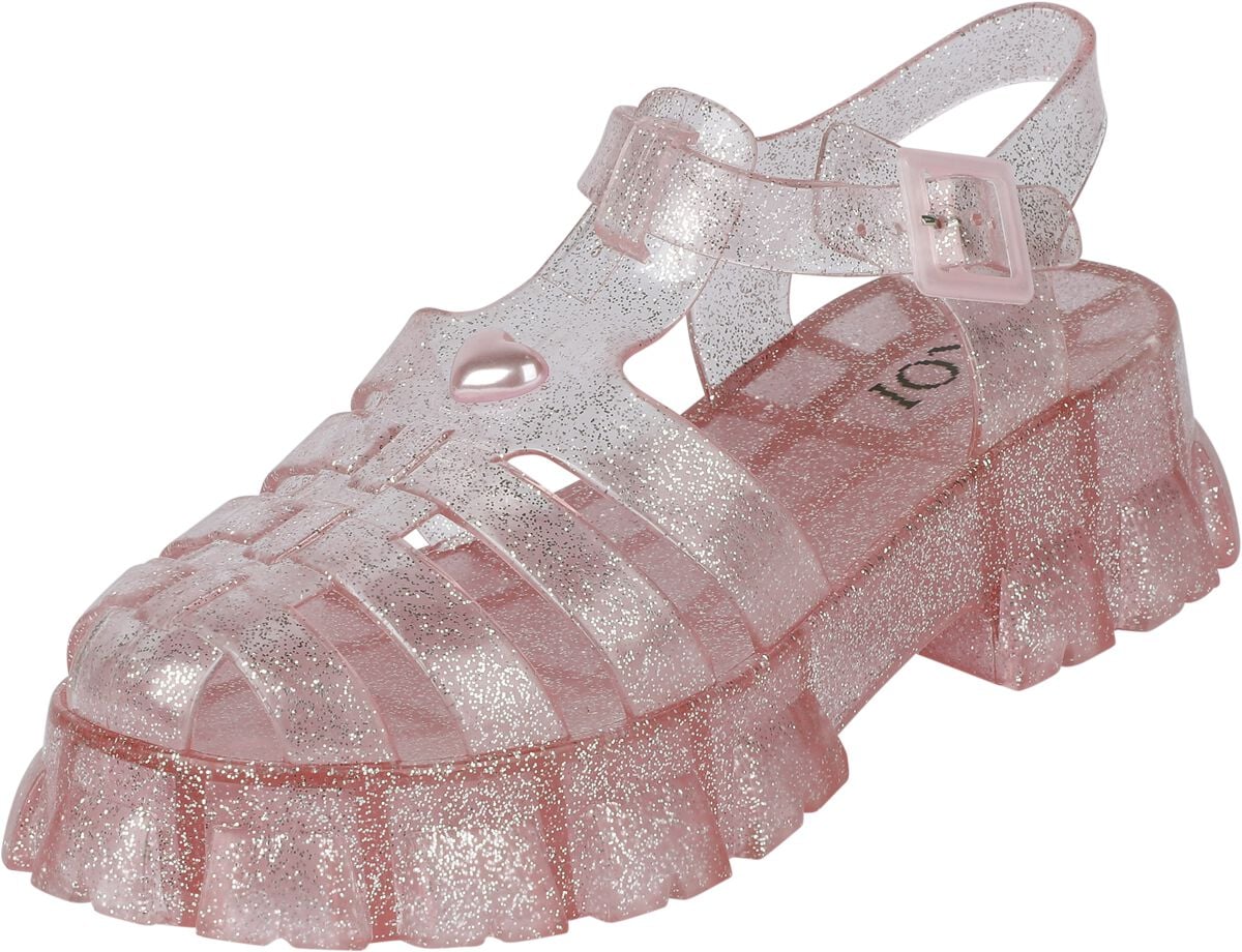 KOI - Rockabilly Sandale - SUNBEAM HEART JELLY SANDALS PINK - EU36 bis EU41 - für Damen - Größe EU36 - pink