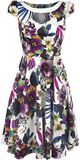 White Purple Pansies Floral Swing Dress, H&R London, Mittellanges Kleid