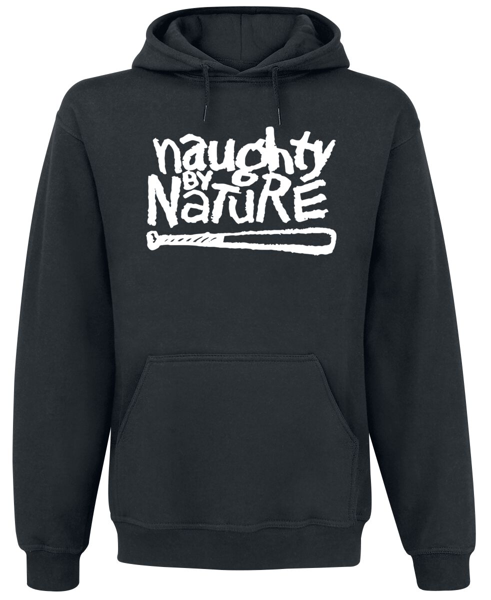 Naughty by Nature Classic Logo Kapuzenpullover schwarz in S