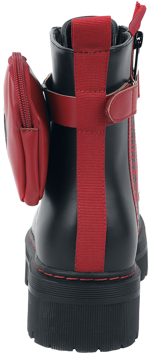 Suicide Squad - DC Comics Stiefel - Daddy's Lil' Monster - EU38 bis EU41 - für Damen - Größe EU41 - schwarz/rot  - EMP exklusives Merchandise!