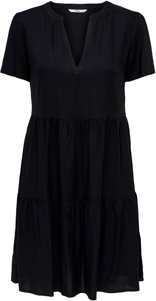 Image of Miniabito di Only - Onlzally Life S/S Thea dress NOOS - XS a XL - Donna - nero