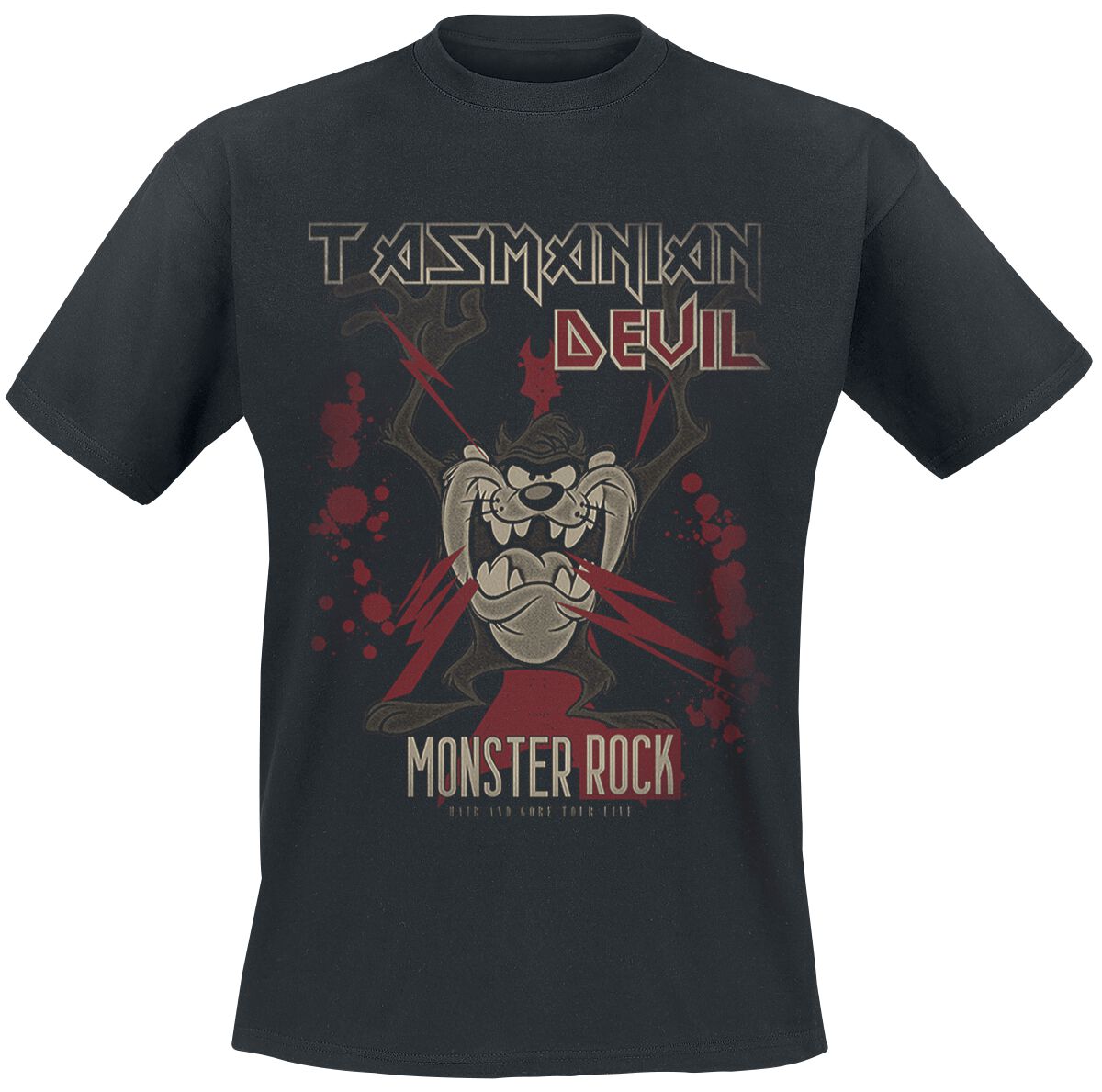 Looney Tunes Taz - Monster Rock T-Shirt black