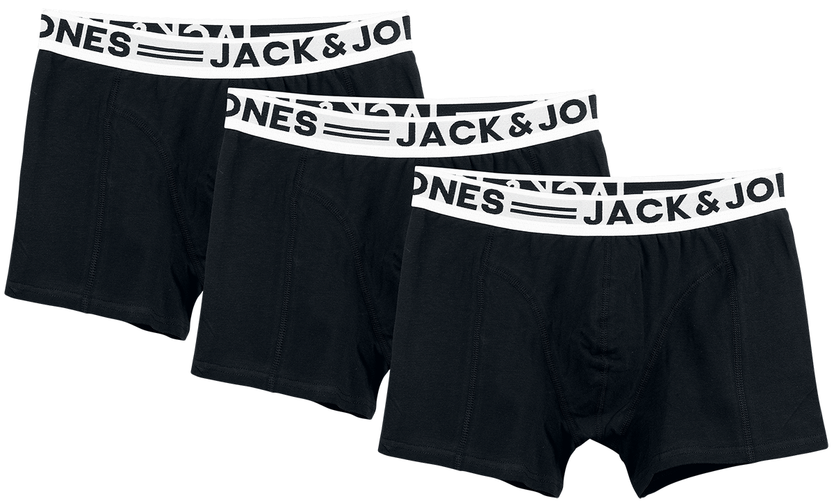 Jack & Jones - SENSE TRUNKS 3-PACK - Boxershort - schwarz
