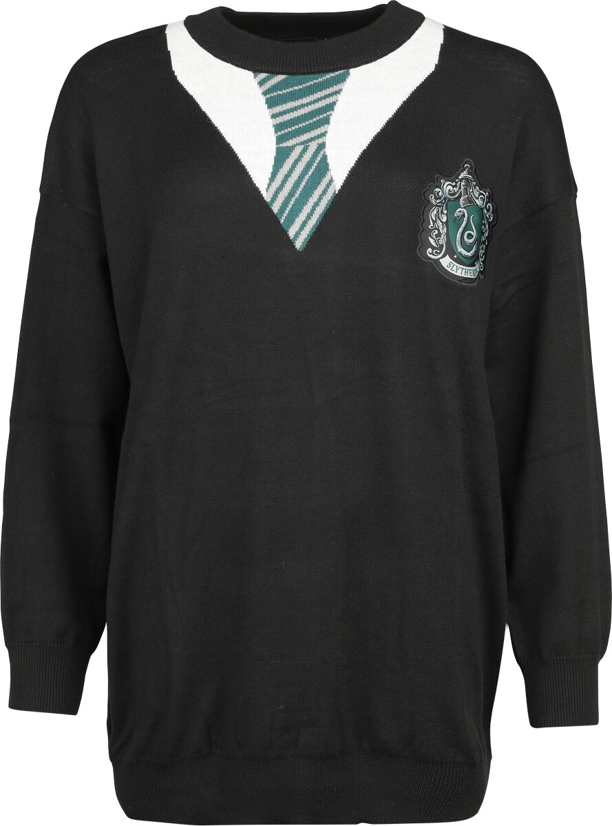 Harry Potter Slytherin Strickpullover schwarz in XL