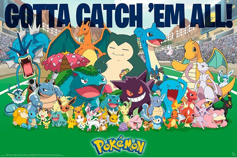 Pokémon All-time favourites Poster multicolor