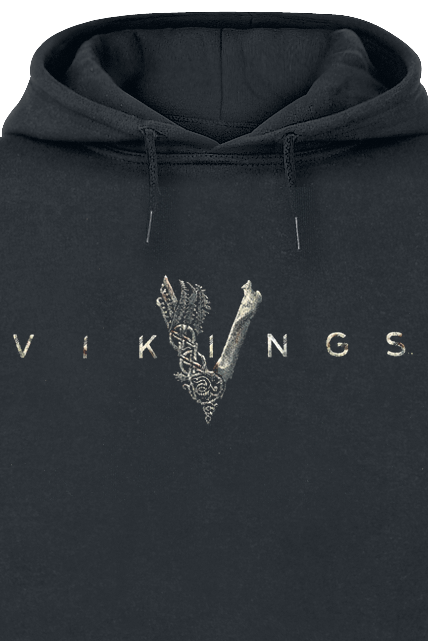Vikings Logo Kapuzenpullover schwarz