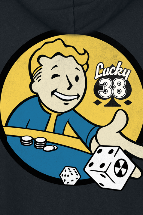 Thumbnail - Fallout Lucky 38 Dice Kapuzenpullover schwarz in L
