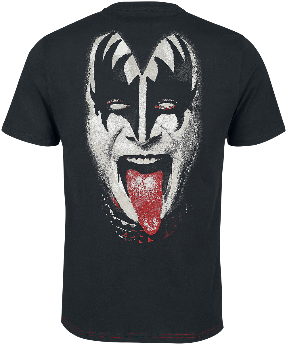 Kiss Amplified Collection - Demon Face T-Shirt schwarz rot