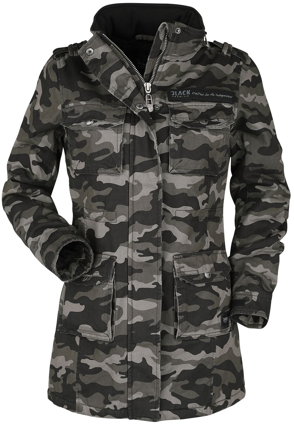 Black Premium by EMP Ladies Field Jacket Winterjacke darkcamo in L